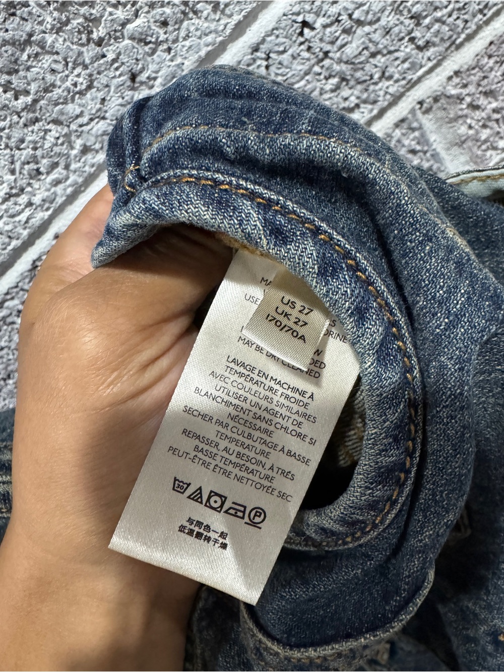 Pilcro Women's Blue Denim Paint-Splatter Overalls - Picture 6 of 7